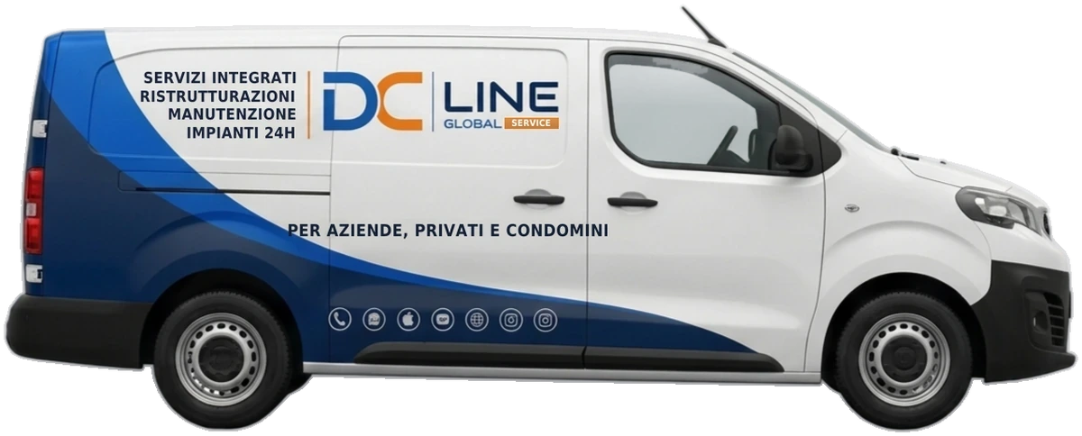 Furgone DC Line Global Service con la livrea aziendale